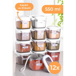 Hermia Set de Cajas de Almacenaje de 12 Piezas Blanco
